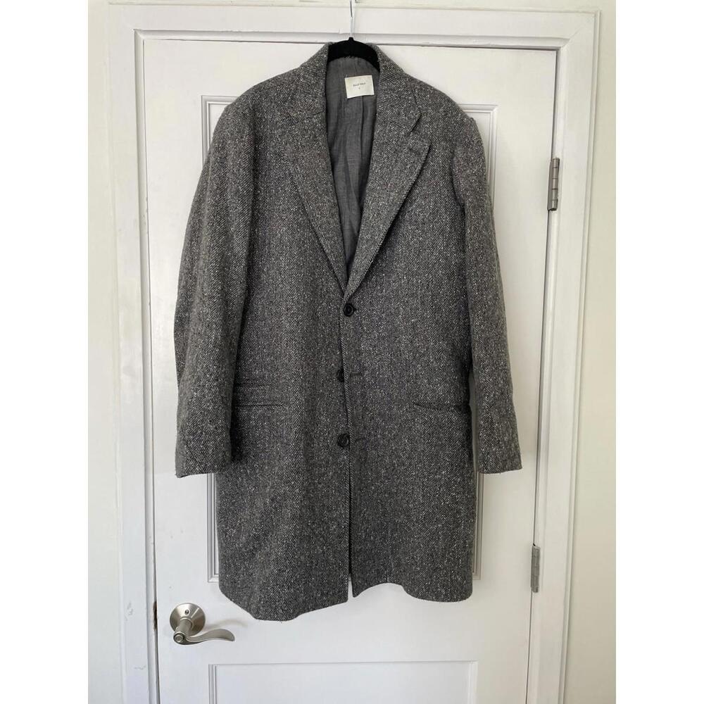 Billy Reid Gray Wool Blend Overcoat